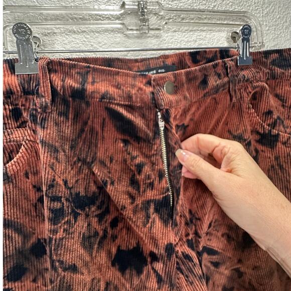 Strike Oil Rust & Black Tie Dye Corduroy 100% Cotton Pants 34 - Picture 5 of 14